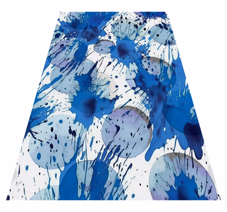 Vinyl teppich bad blaue tinten kreise - TenStickers