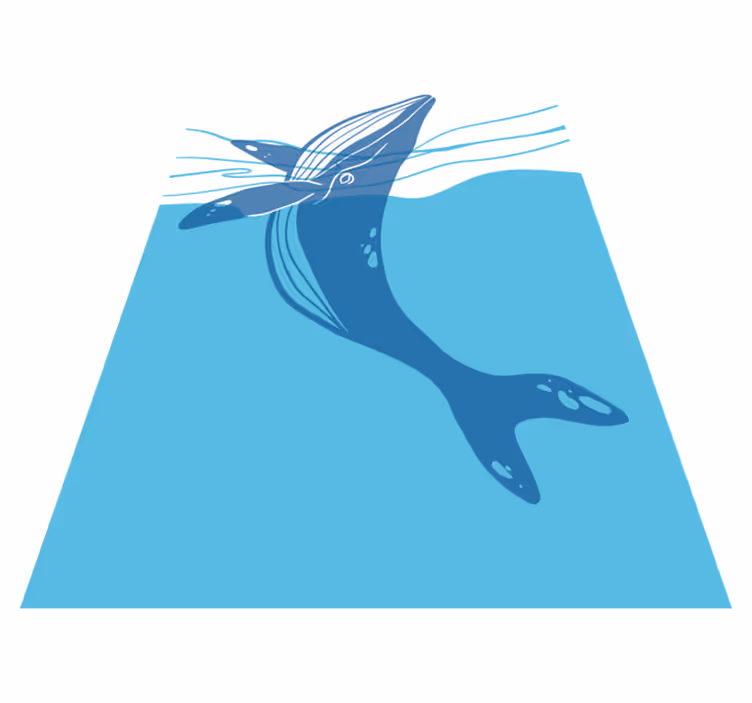 Vinyl teppich bad mit walfisch duschscreen aufklebern - TenStickers