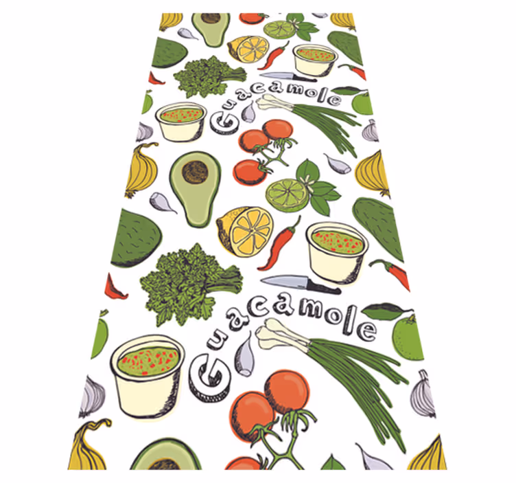Vinyl teppich küche mit mexikanischen obstmotiven - TenStickers