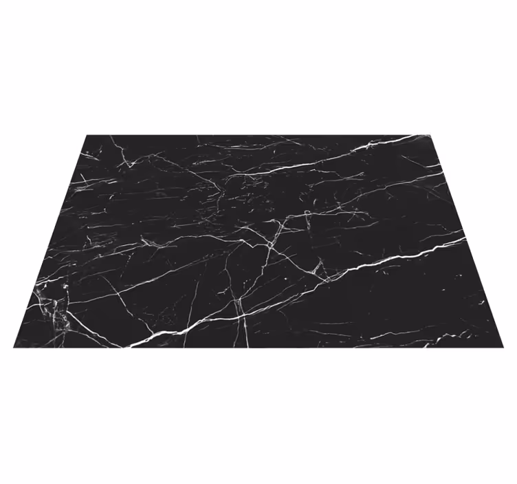 Vinyl teppich küche schwarzes marmor design - TenStickers