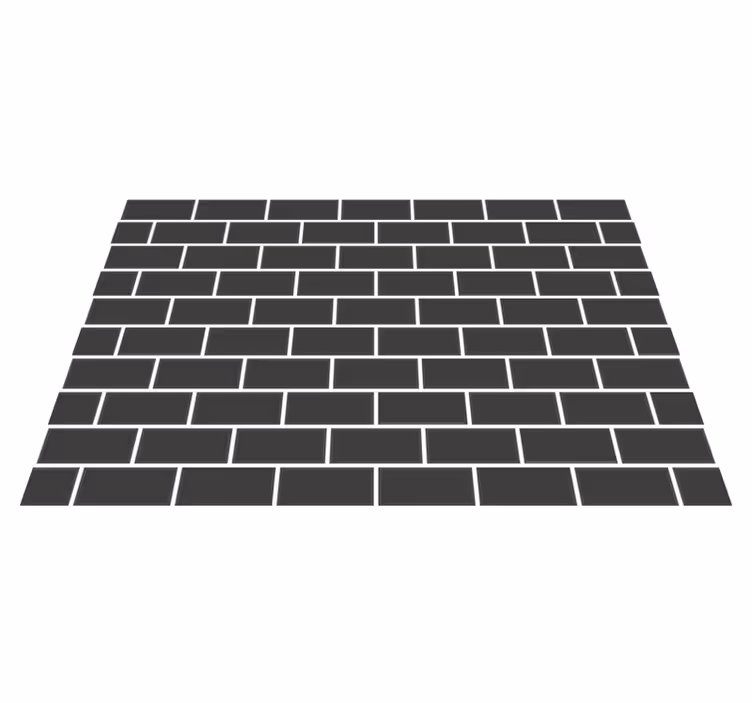 Vinyl teppich küche dunkles ziegelmuster aufkleber - TenStickers