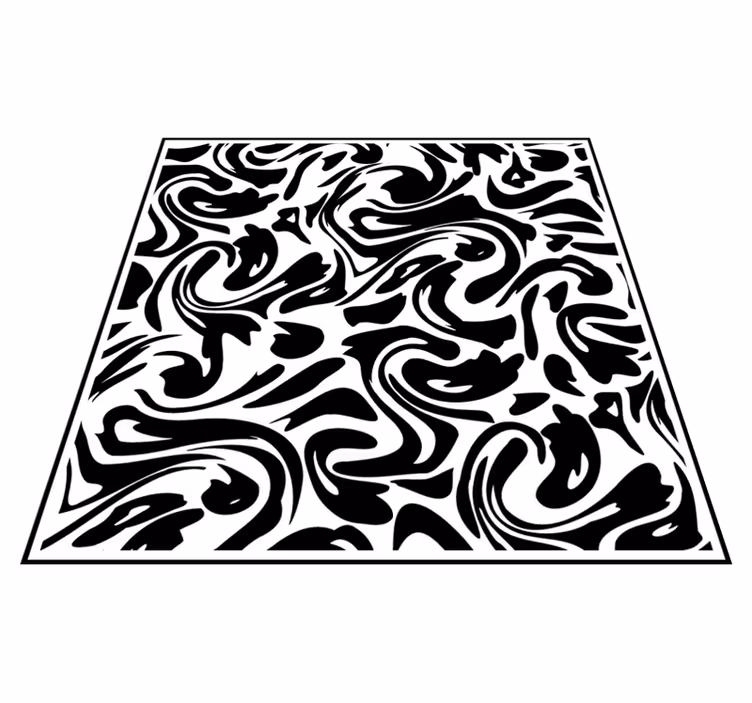 Vinyl teppich küche im modernen fluid-design - TenStickers