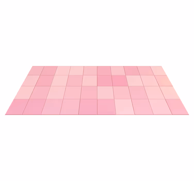 Vinyl teppich küche in rosa quadratischen fliesen - TenStickers