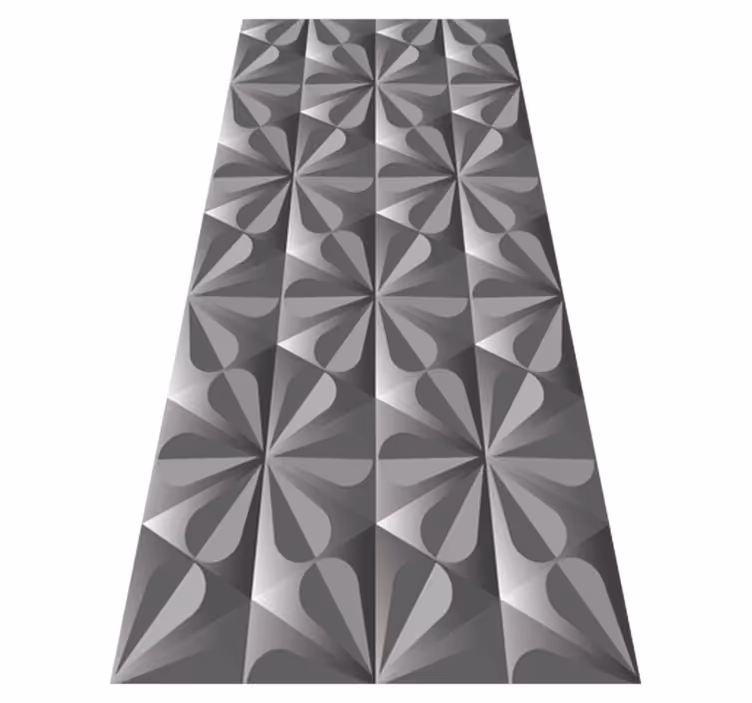 Vinyl teppich küche mit vintage geometrischem blumenmuster - TenStickers