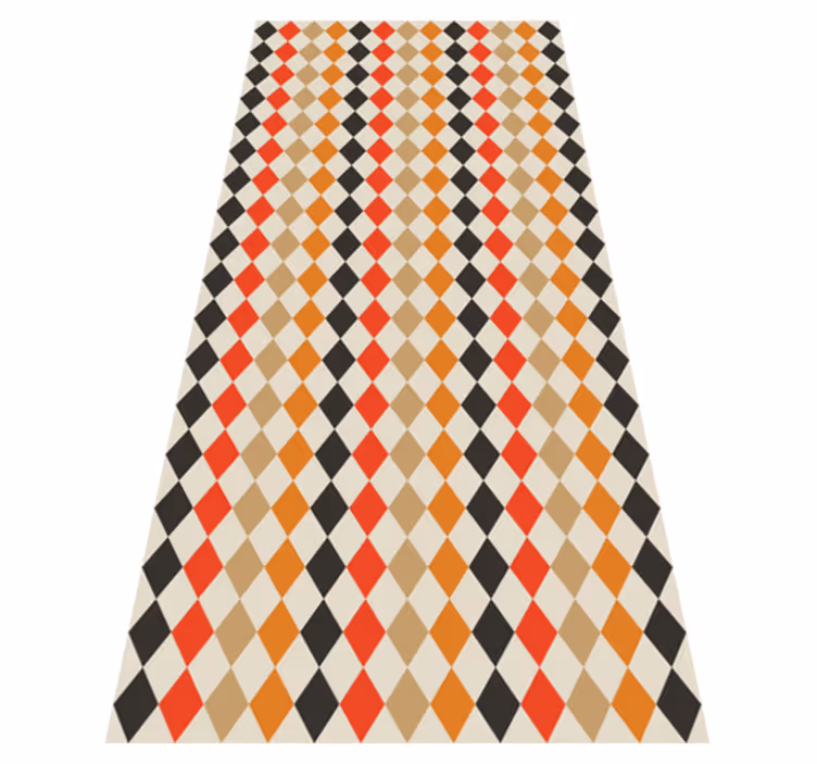 Vinyl teppich schlafzimmer im retro 80er diamanten design - TenStickers