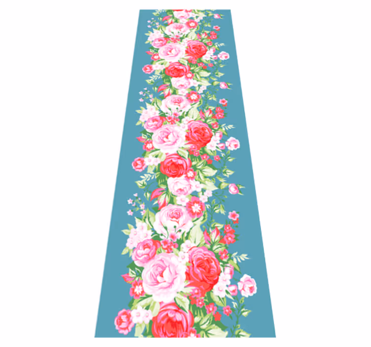 Vinyl teppich schlafzimmer im türkis shabby chic muster - TenStickers