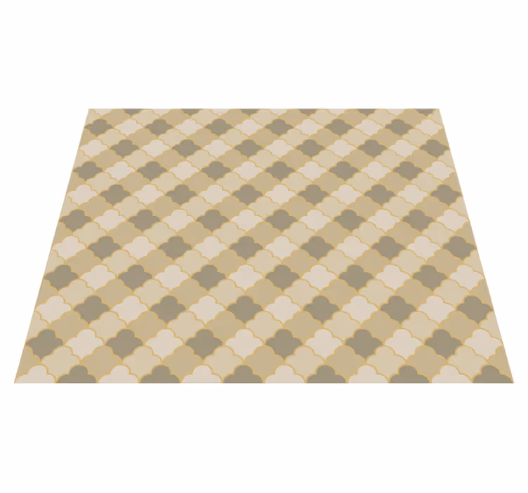 Vinyl teppich schlafzimmer mit beigem art deco muster - TenStickers