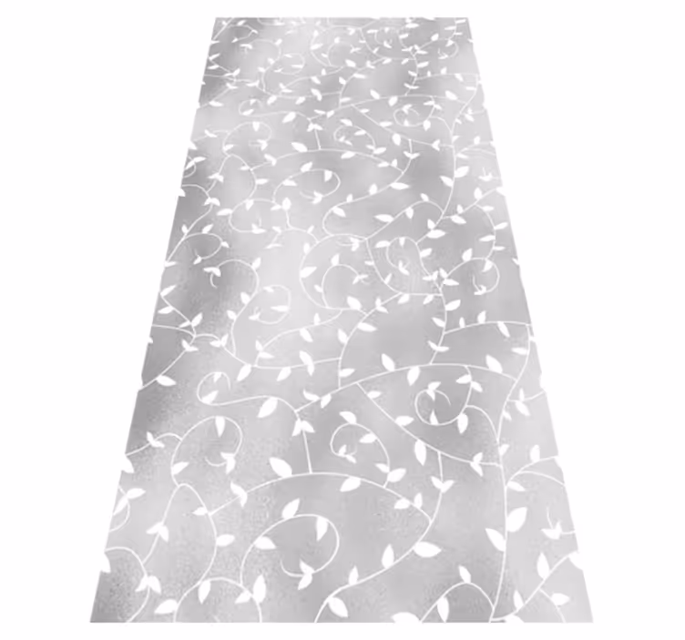 Vinyl teppich büro baumäste weiß und silber - TenStickers
