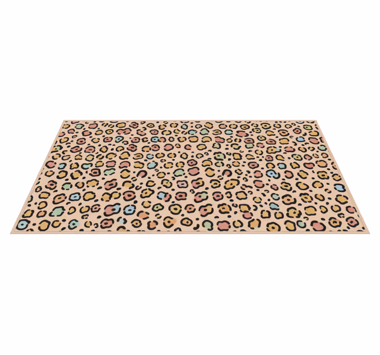 Vinyl teppich schlafzimmer leoparden pastellfarben druck - TenStickers