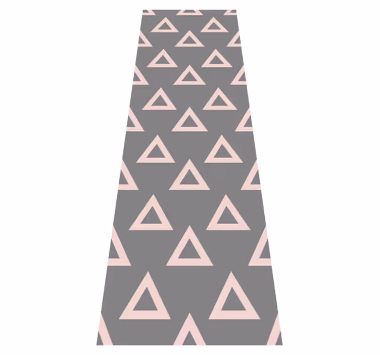 Vinyl teppich schlafzimmer in rosa und grau dreiecke - TenStickers