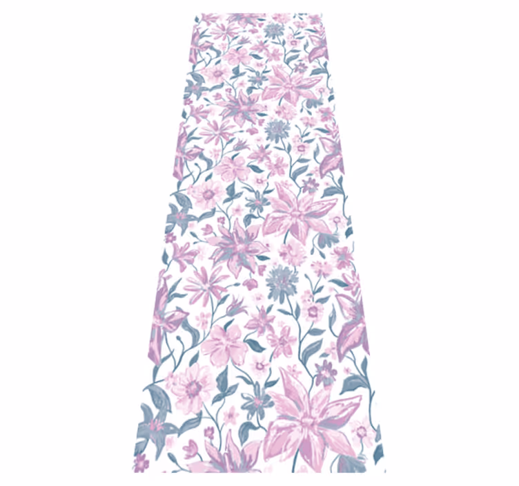Vinyl teppich schlafzimmer in rosa und grau mit rosen - TenStickers
