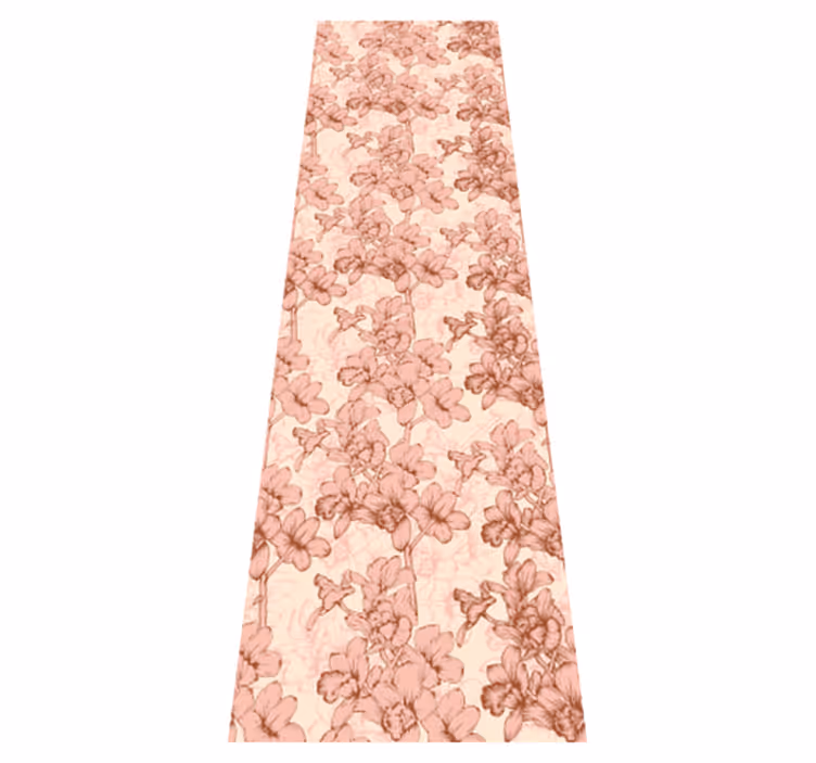 Vinyl teppich schlafzimmer vintage 3d blumen - TenStickers