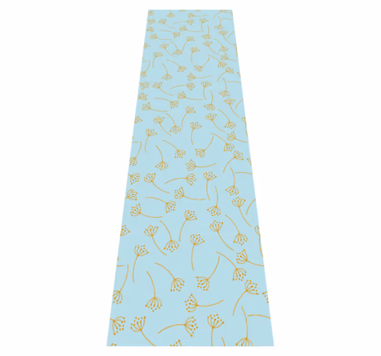 Vinyl teppich schlafzimmer blaue nordische pflanzen - TenStickers