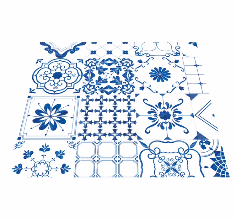 Vinyl teppich nordisch fliesen - TenStickers