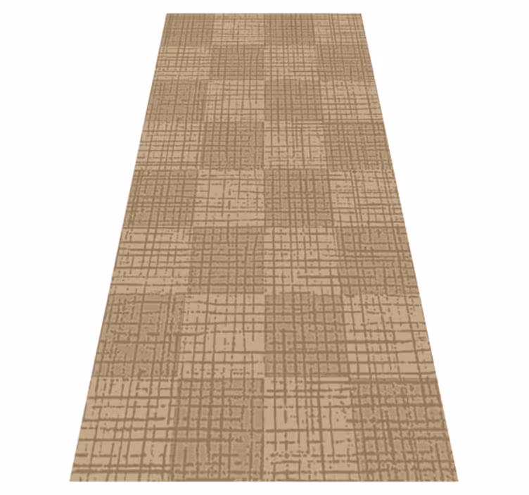Vinyl teppich nordisch karamell quadrat muster - TenStickers