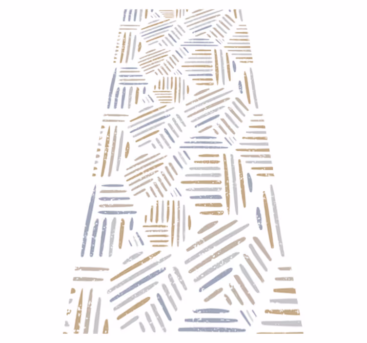 Vinyl teppich nordisch mit pastellfarbigen linien dreifach - TenStickers