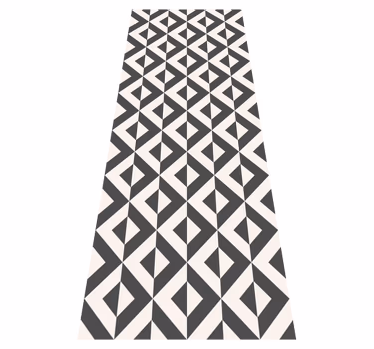 Vinyl teppich nordisch geometrisch mono - TenStickers