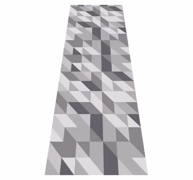 Vinyl teppich nordisch hellgraue geometrische quadrate - TenStickers