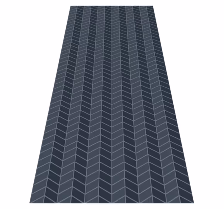 Vinyl teppich nordisch mit blauem würfelrohrmuster - TenStickers