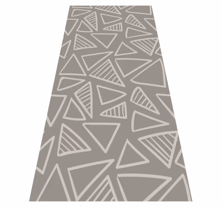 Vinyl teppich nordisch graues dreiecks-streifenmuster - TenStickers