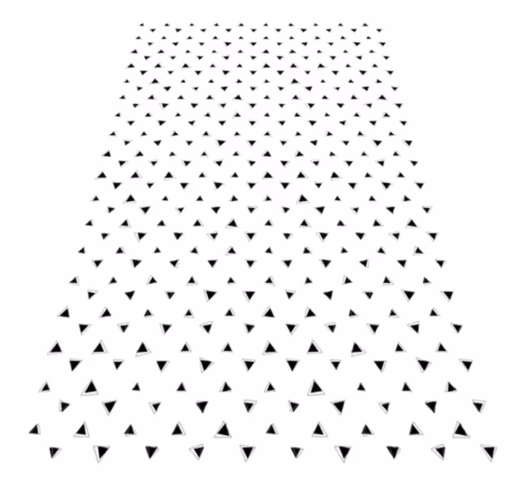 Vinyl teppich nordisch schwarz und graue 3d-dreiecke - TenStickers