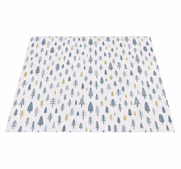 Vinyl teppich nordisch winterlicher wald - TenStickers