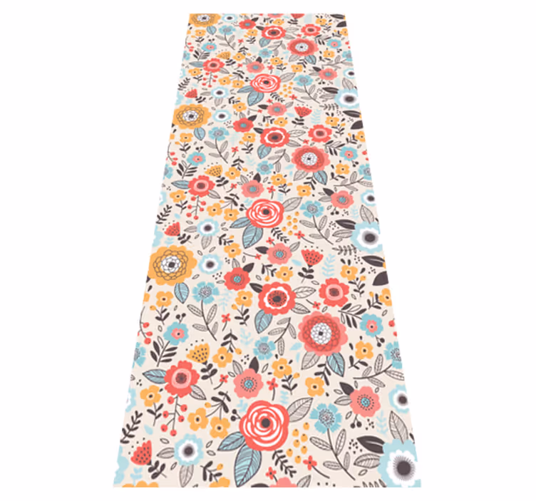 Vinyl teppich natur blumenmuster 'ditsy' - TenStickers