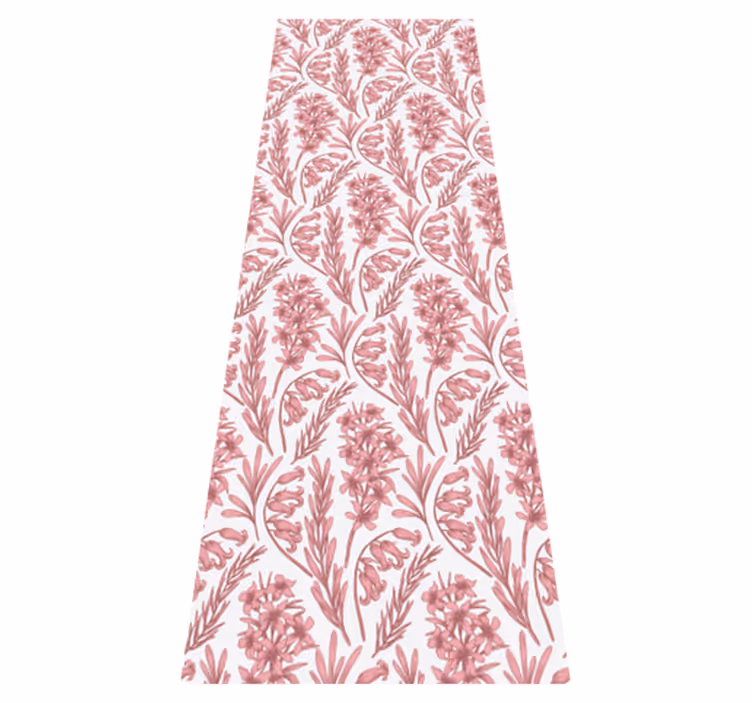 Vinyl teppich natur mit pinken lotusblumen - TenStickers