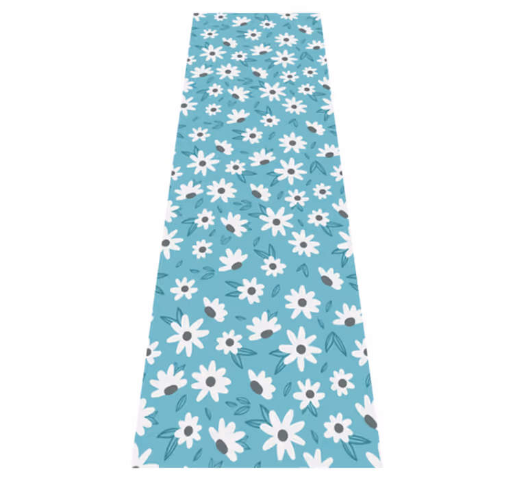 Vinyl teppich natur im "granny chic" blumenstil - TenStickers