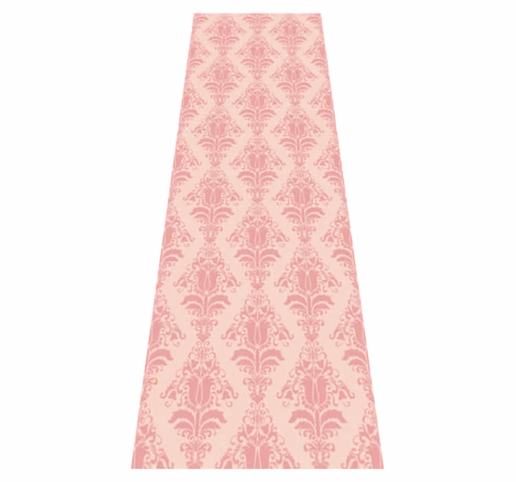 Vinyl teppich vintage mit rosa blumenmuster - TenStickers