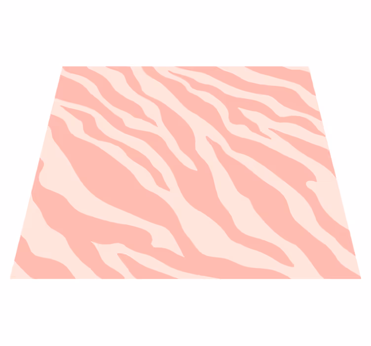 Vinyl teppich tiere im pinken zebramuster - TenStickers