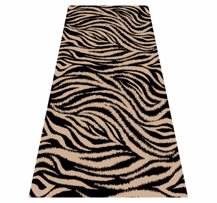 Vinyl teppich tiere mit zebra streifen muster - TenStickers