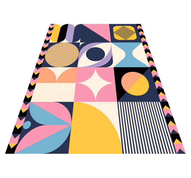 Vinyl teppich modern geometrische figurenmalerei - TenStickers