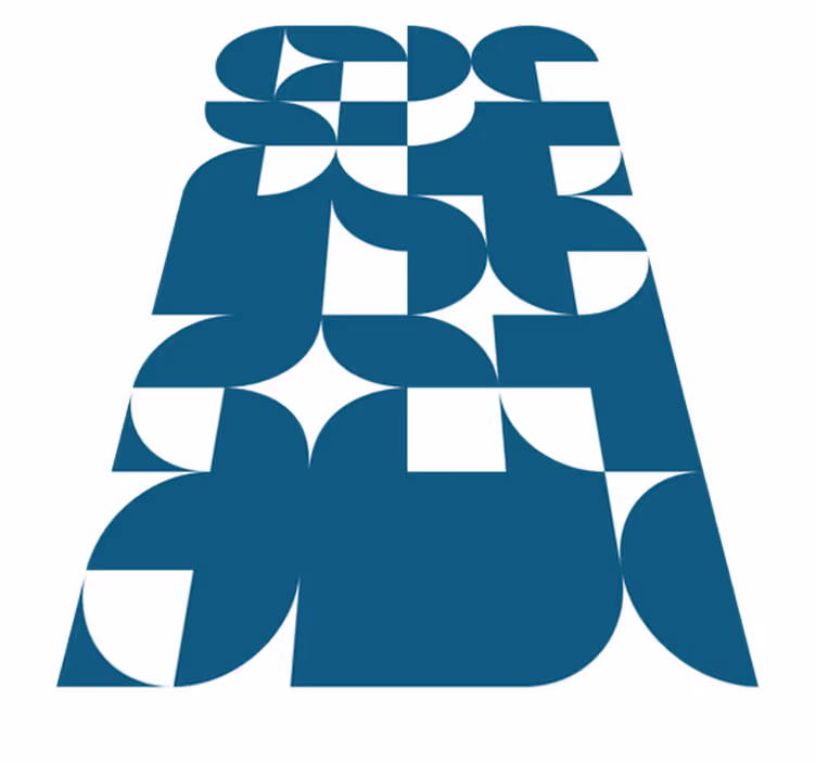 Vinyl teppich modern mit blauen kreisgeometrien - TenStickers