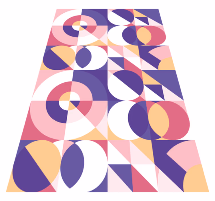 Vinyl teppich modern mit abstrakten geometrischen figuren - TenStickers