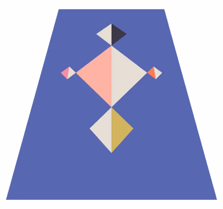 Vinyl teppich modern mit geometrischem muster - TenStickers