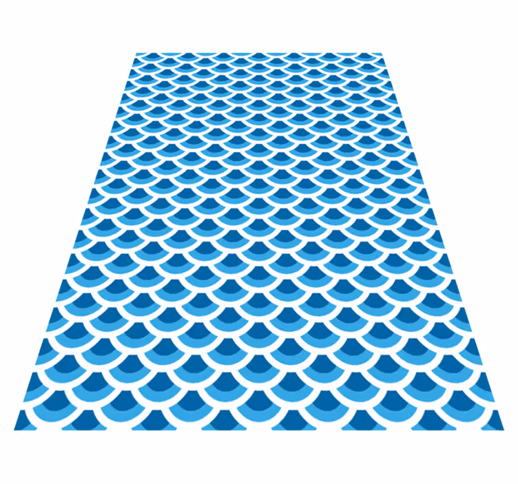 Vinyl teppich textur mit blauen schuppenmuster - TenStickers
