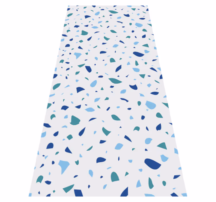 Vinyl teppich textur in blauen terrazzo-tönen - TenStickers