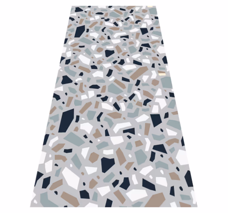 Vinyl teppich textur in neutralen terrazzo farben - TenStickers