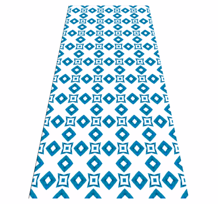 Vinyl teppich textur geometrisches blaues diamantdesign - TenStickers