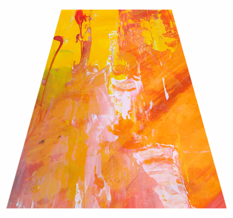 Vinyl teppich textur mit orangefarbenem abstraktem design - TenStickers