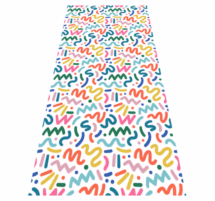 Vinyl teppich textur mit abstrakten farbformen - TenStickers