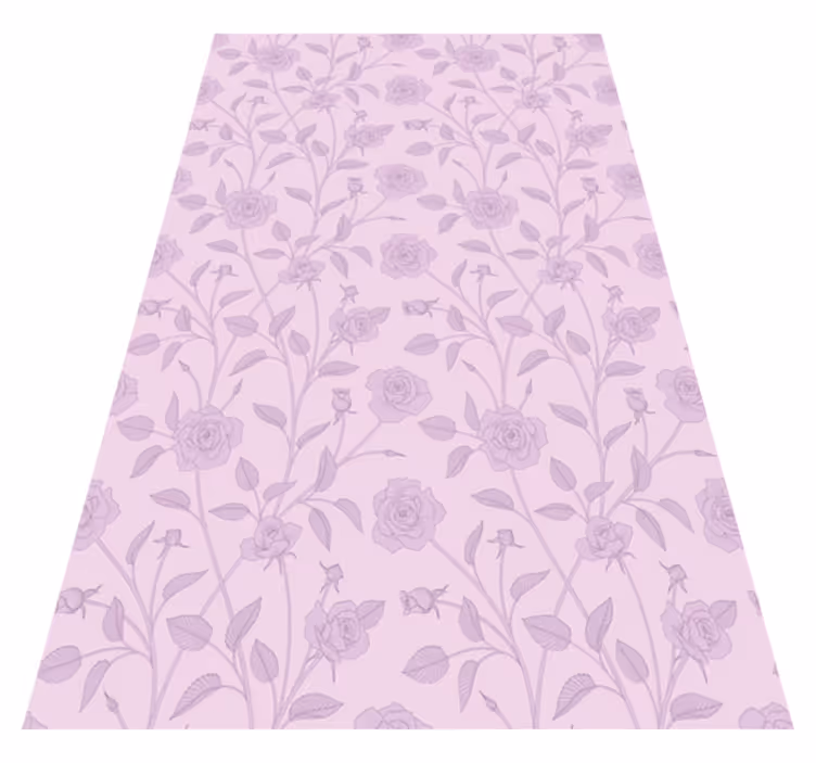 Vinyl teppich vintage lila Ölgemälde mit rosen - TenStickers
