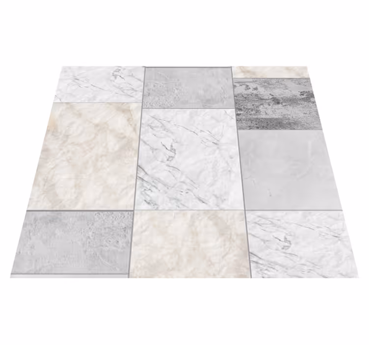 Vinyl teppich textur im fliesenquadrat design - TenStickers