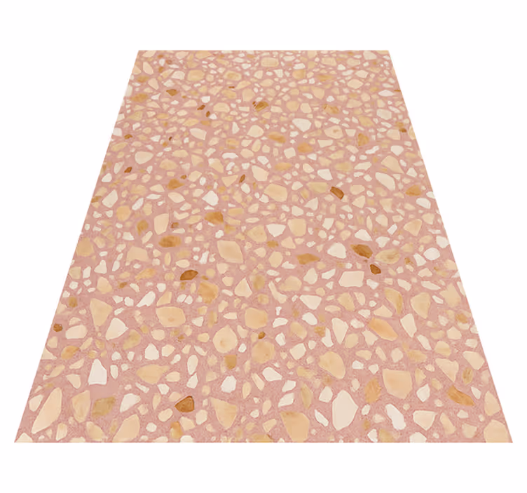 Vinyl teppich textur rose erdtone terrazzo - TenStickers