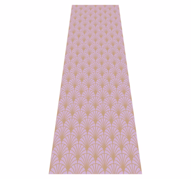 Vinyl teppich vintage in pink-goldenem schuppenmuster - TenStickers