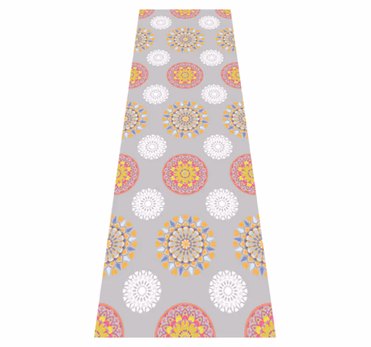 Vinyl teppich vintage helle mandala kreise - TenStickers