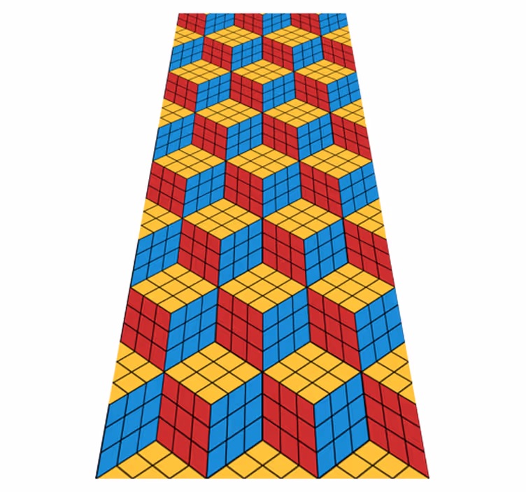 Vinyl teppich vintage rubik würfel originalmuster - TenStickers