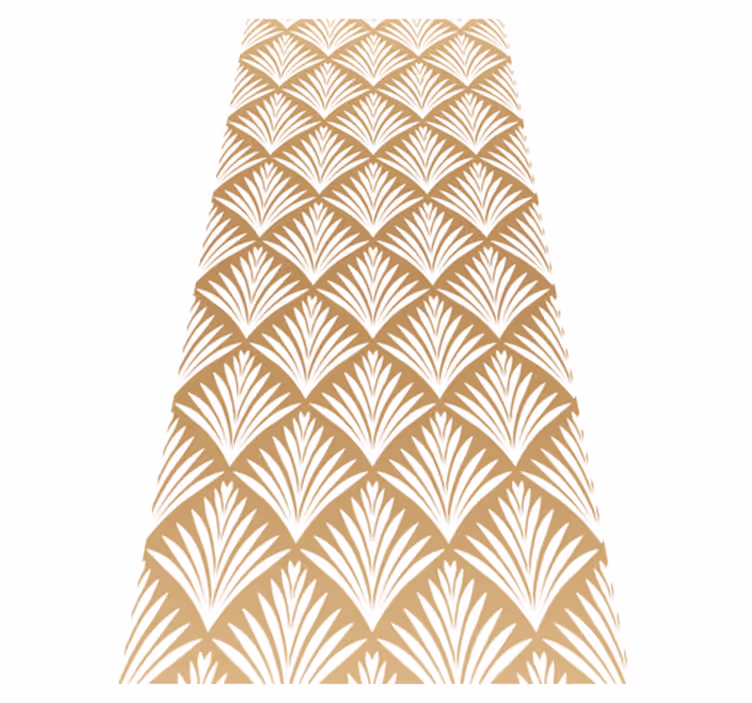 Vinyl teppich vintage mit goldenen blättern im art deco stil - TenStickers