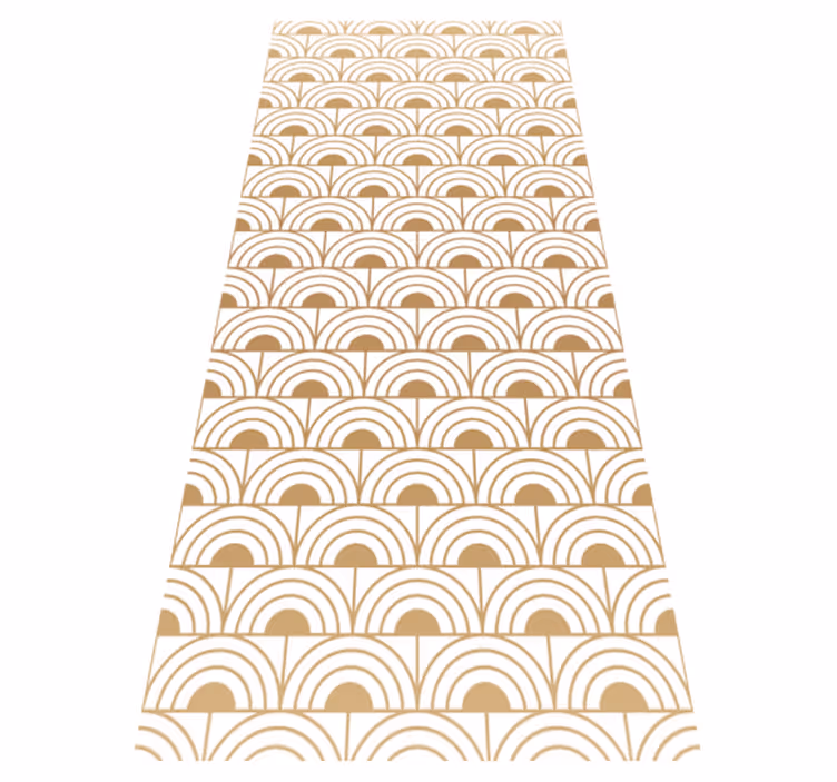 Vinyl teppich vintage mit goldfarbenem bogenmuster - TenStickers